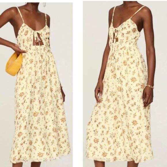 Madewell Soren Cutout Midi Dress Size 2 - Picture 1 of 7